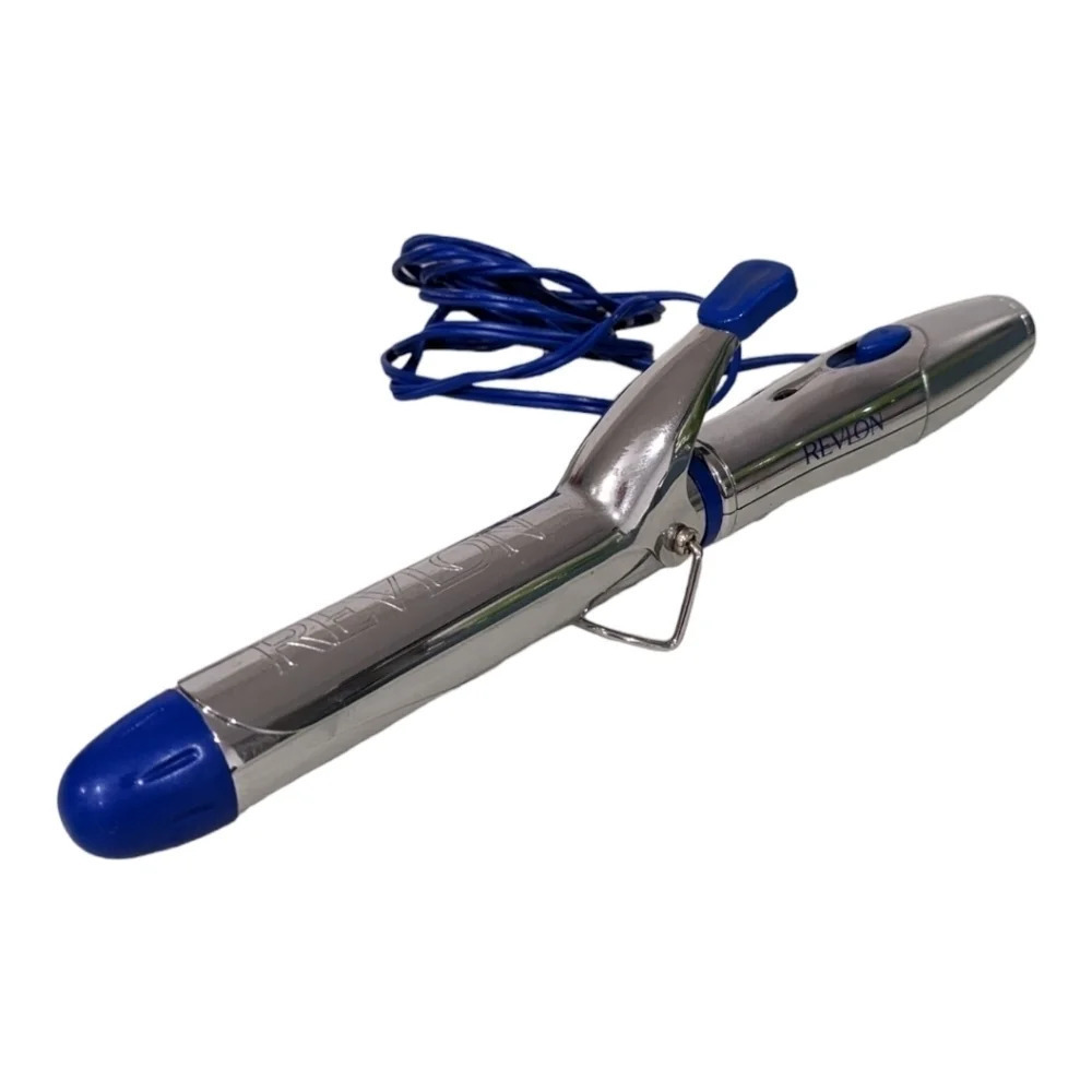 Revelon Hair Curling Iron Silver/Blue Function High/Low Setting